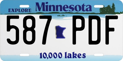 MN license plate 587PDF