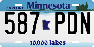 MN license plate 587PDN