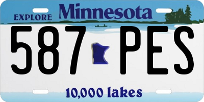 MN license plate 587PES