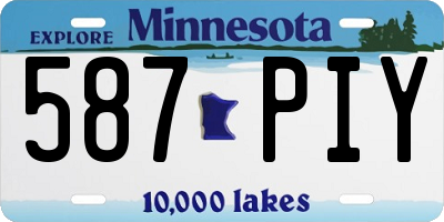 MN license plate 587PIY
