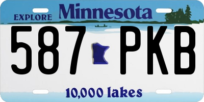MN license plate 587PKB