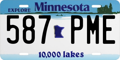 MN license plate 587PME