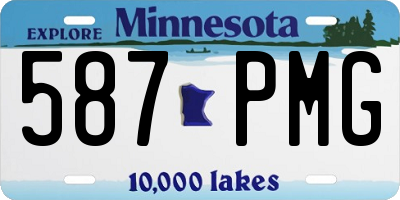 MN license plate 587PMG