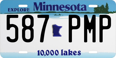MN license plate 587PMP