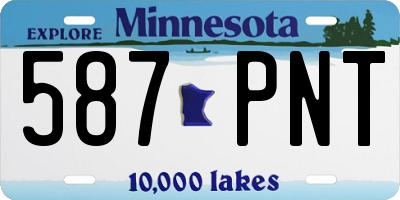 MN license plate 587PNT