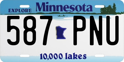 MN license plate 587PNU