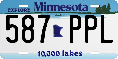 MN license plate 587PPL