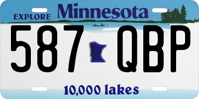 MN license plate 587QBP
