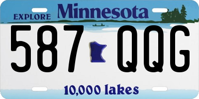 MN license plate 587QQG