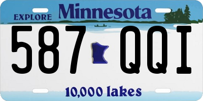MN license plate 587QQI