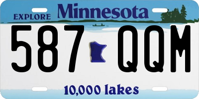 MN license plate 587QQM