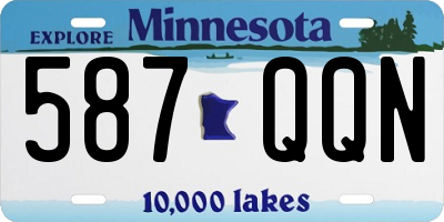 MN license plate 587QQN