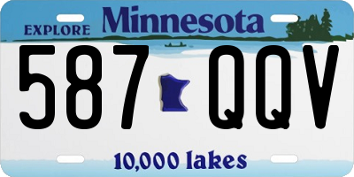 MN license plate 587QQV