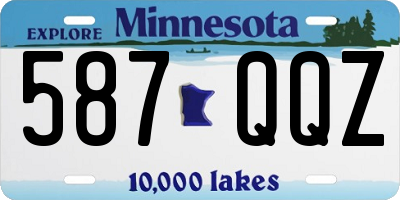 MN license plate 587QQZ