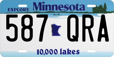 MN license plate 587QRA