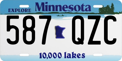 MN license plate 587QZC