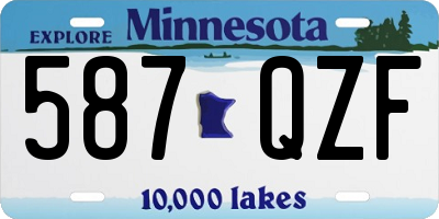 MN license plate 587QZF