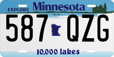 MN license plate 587QZG