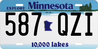 MN license plate 587QZI