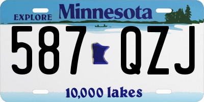 MN license plate 587QZJ
