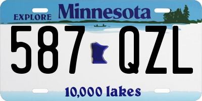MN license plate 587QZL