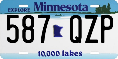 MN license plate 587QZP