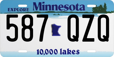 MN license plate 587QZQ