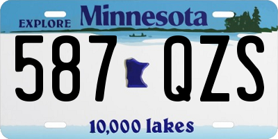 MN license plate 587QZS