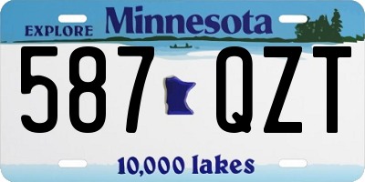 MN license plate 587QZT