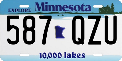 MN license plate 587QZU