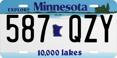 MN license plate 587QZY