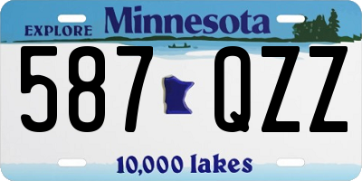 MN license plate 587QZZ