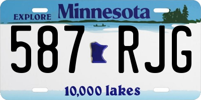 MN license plate 587RJG