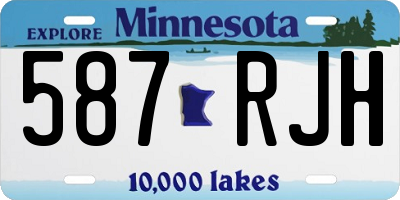 MN license plate 587RJH