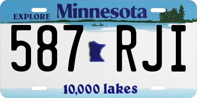 MN license plate 587RJI