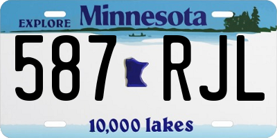 MN license plate 587RJL