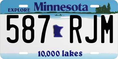 MN license plate 587RJM