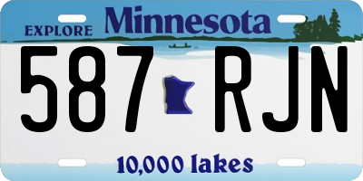 MN license plate 587RJN