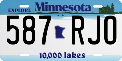 MN license plate 587RJO