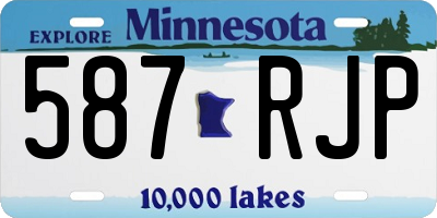 MN license plate 587RJP