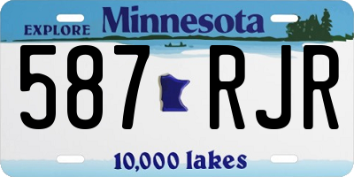 MN license plate 587RJR