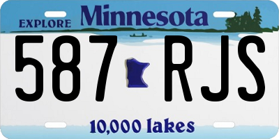 MN license plate 587RJS