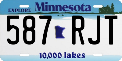 MN license plate 587RJT
