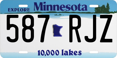 MN license plate 587RJZ