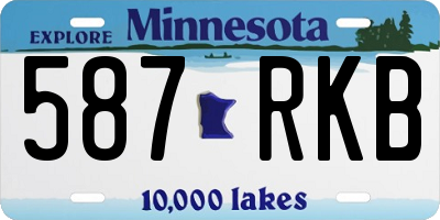 MN license plate 587RKB