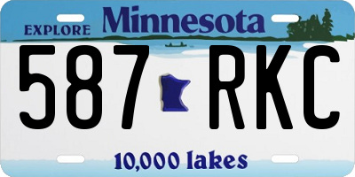 MN license plate 587RKC