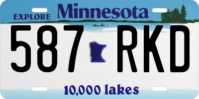 MN license plate 587RKD
