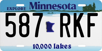 MN license plate 587RKF