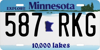 MN license plate 587RKG