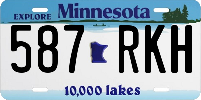 MN license plate 587RKH